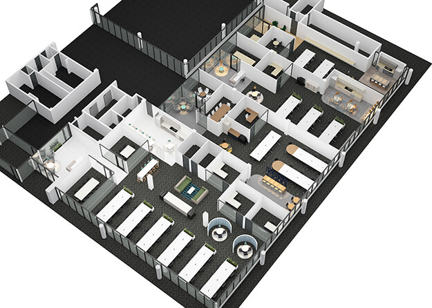 
									Chromewell Office plans rendering